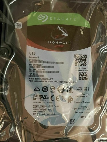 For Seagate IronWolf ST6000VN0033 6TB 3.5" SATA NAS Internal HDD - Afbeelding 2 van 5