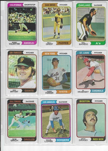 1974 Topps Baseball Cards Singles #101 to #200 - Picture 10 of 141
