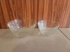 Vintage Pyrex Set Of 2 Ribbed Nesting Mixing Bowls 7401-S & 7403-S