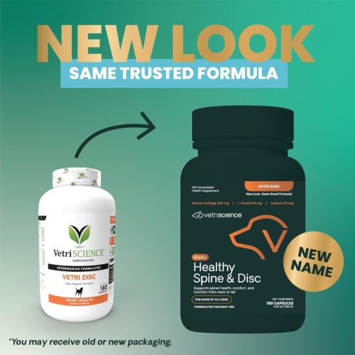 VetriScience Vetri Disc Joint Supplement for Dogs - Spine Support 180 Capsules - Picture 6 of 6