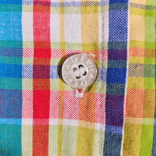 Erika Shirt Womens Small Red Yellow Plaid Short Sleeve Cotton Button Up Casual - Picture 9 of 17