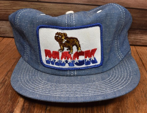 Cappello Pubblicitario Vintage Mack Trucks Marca K Denim Logo Snapback Trucker