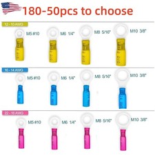 Heat Shrink Ring Terminal Connector 22-16 16-14 12-10 GA AWG Crimp Wire US