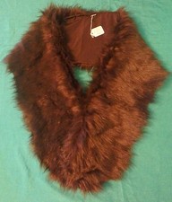 Long Brown Faux Fur Stole with Brown Nylon Lining for Child or Large Doll FSGC42