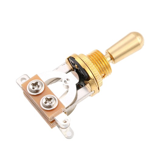 3-Way Toggle Switch w/Brass Tip Cap for Gibson Epiphone Les Paul Guitar - Picture 2 of 6