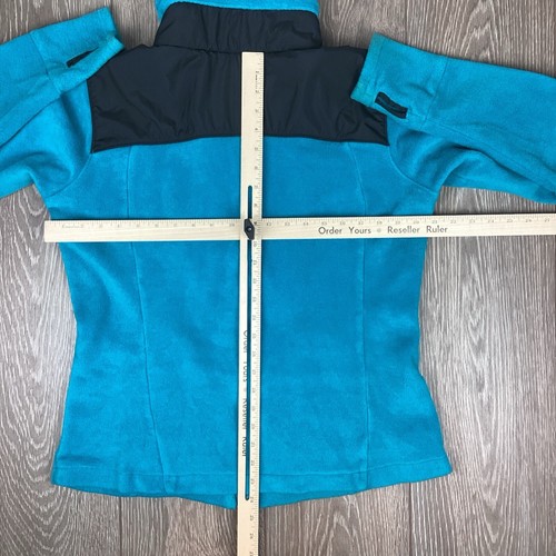 Chaqueta Columbia polar cremallera completa verde azulado para mujer cálida al aire libre - Imagen 7 de 7