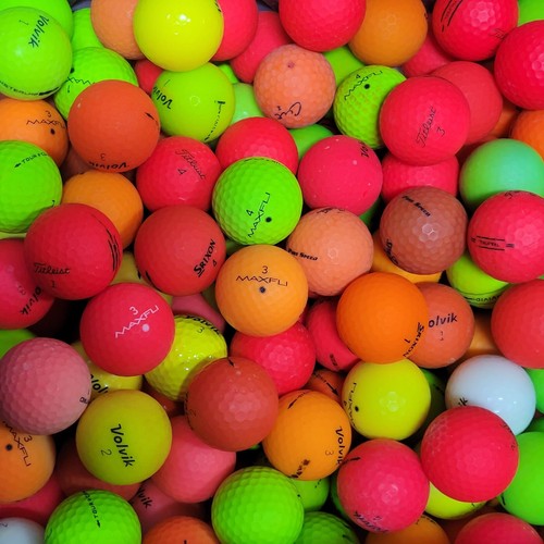 48 Matte Assorted Used Golf Balls 2A/3A Shag Value AA / AAA - Picture 1 of 6