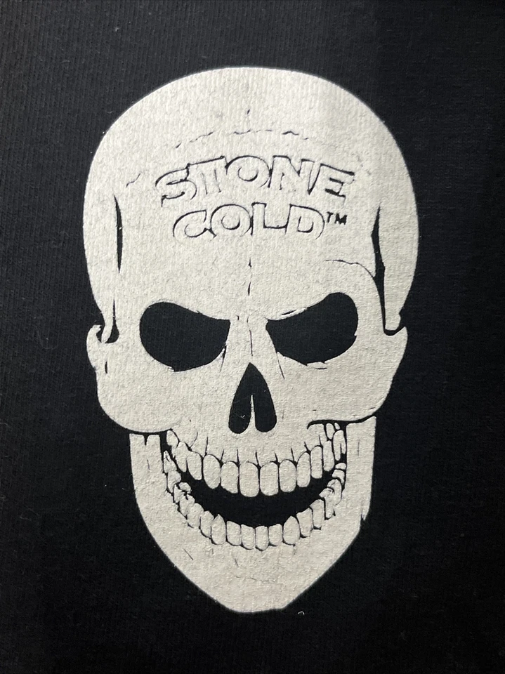 Camiseta De Colección Stone Cold Steve Austin JUVENTUD Grande WWF Hell Yeah Calavera con Etiqueta Foto 2 de 4