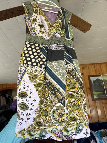 Etro Milano Kleid mehrfarbig Baumwolle 40 Mischung Jersey Multi Muster Größe 40 EUC - Bild 3 von 4