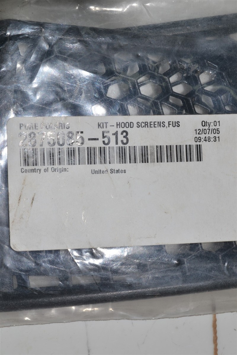 Polaris Fusion Nosepan Screen Kit BLACK 2875085-513 2005