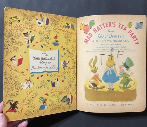 Vintage 1951 Little Golden Book “Mad Hatter's Tea Party” - Imagen 4 de 4