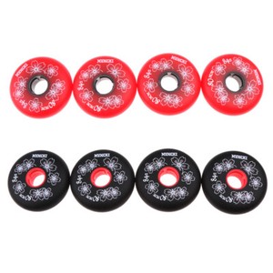 4 Stück Inline Roller Hockey Skate Ersatzrad 84A Kirschblütenmuster