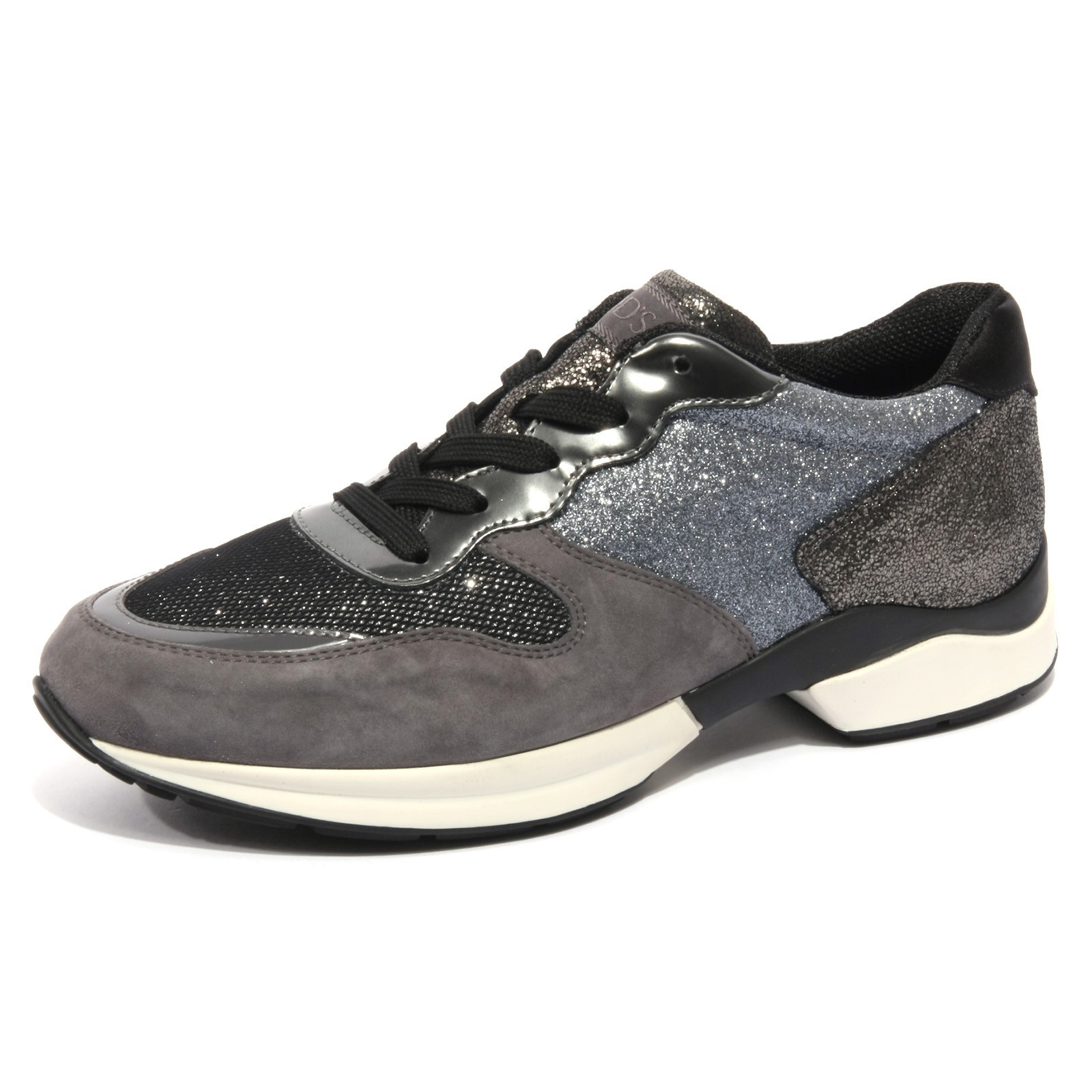 B1664 tenis mujer Tod'S Active Scarpa negro gris Zapato Mujer B1664 tenis mujer Tod'S Active Scarpa Scarpa Scarpa negro gris Zapato Mujer moda clasica