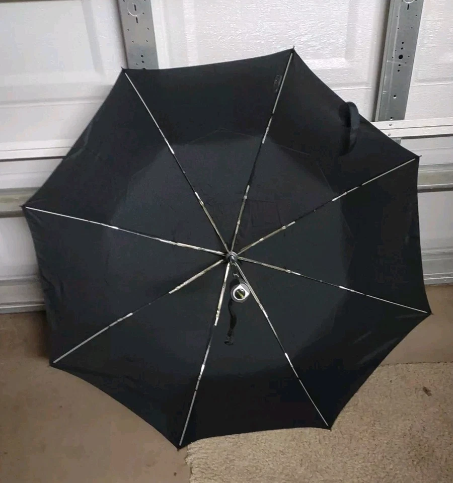 Nuevo LEIGHTON PARAGUAS Plegable Automático Abierto Negro con Estuche Deslizante - Concordia  Foto 4 de 4