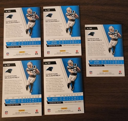 2020 Panini Playoff Christian McCaffery 5 card lot Carolina Panthers 1 green - Picture 2 of 3