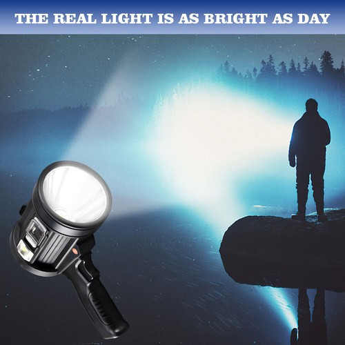 Solar/ USB Rechargeable Spotlight Spot Lights Handheld 1000000 lm Flashlight us - Picture 6 of 29