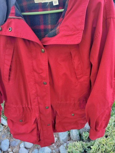 Giacca da campo donna Eddie Bauer anni 90 fodera a quadri outdoor rossa taglia small - Foto 9 di 10