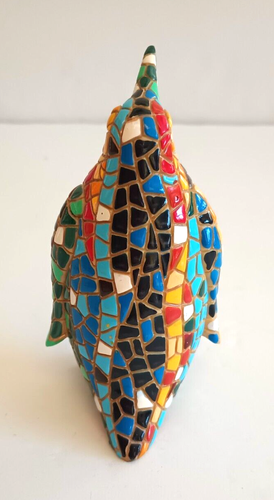 Mosaic Penguin Figurine, Trecandis Style 4" Tall - Picture 3 of 6