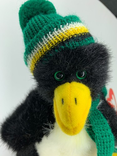 Waddlesworth - Penguin - TY 1993 Attic Treasures 6" Stuffed Bean Plush With Tags - Picture 5 of 13