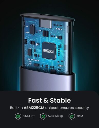 Ugreen M.2 SATA 5Gbps SSD Enclosure Type C USB 3.1 Gen2 Thunderbolt 3 M+B B-Key - Picture 4 of 9