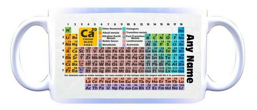 PERSONALISIERTE Periodensystem Druck Keramik Tasse & Untersetzer Weihnachten Geburtstag Geschenk - Bild 5 von 7