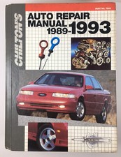 CHILTONS 1989-1993 Auto Repair Manual CAR HAR...