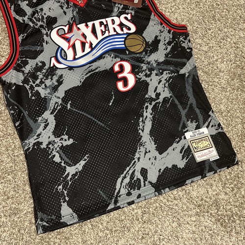 Camiseta deportiva para hombre Mitchell & Ness Philadelphia 76ers mármol 2000-01 Allen Iverson XL - Imagen 8 de 12