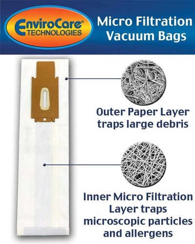 EnviroCare Vacuum Cleaner Bags fit Oreck Type CC, XL. Fits: XL7 24 Bags - Picture 2 of 6