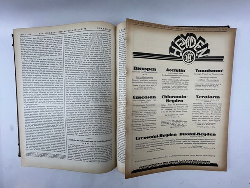 1924 Deutsche Medizinishe Wochenshrift Bound Volume Magazine - Picture 16 of 22