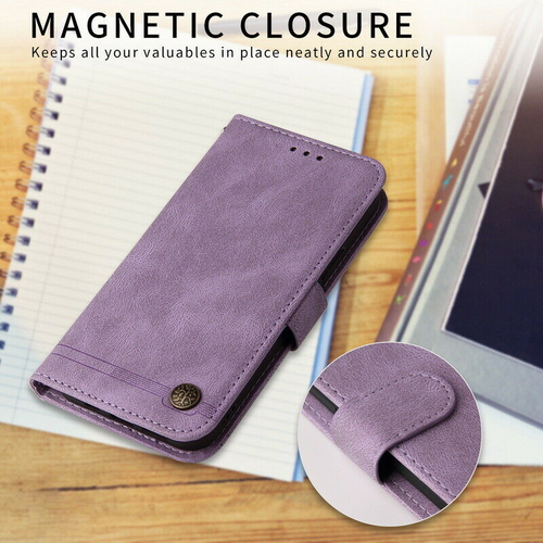 Funda tipo billetera de cuero abatible para teléfono iPhone 14 13 Pro Max 11 XS XR 7 8 Plus - Imagen 8 de 17