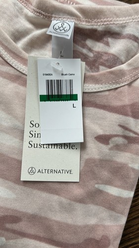Alternative Camo Blush Pink Short Sleeve Tee Shirt. Size Large. NWT - Picture 5 of 9