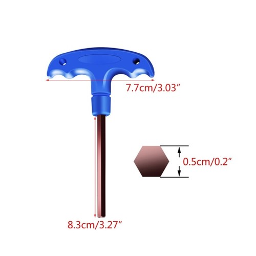 Reliable T-Handle Allen Wrench with Rubber Grip Long Handle Allen Hex Key - Imagen 7 de 14