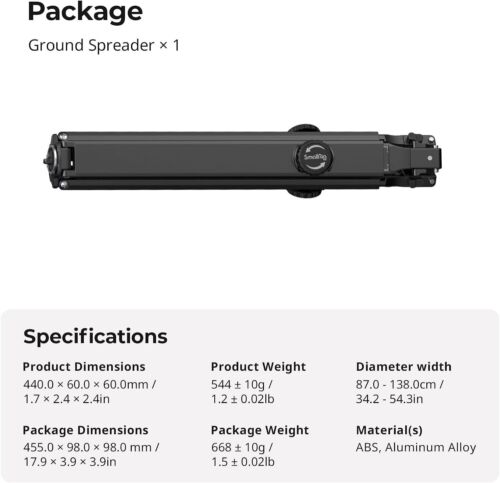 SmallRig Schnellspanner Bodenspreader Durchmesser Breite (87 cm bis 138 cm) für Stativ - Bild 7 von 9