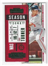 TREA TURNER 2020 PANINI CONTENDERS SEASON TICKET GREEN WASHINGTON $1.99 ROOM
