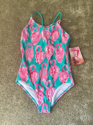 Kanu Surf Girls Swimsuit Flamingos Size 10