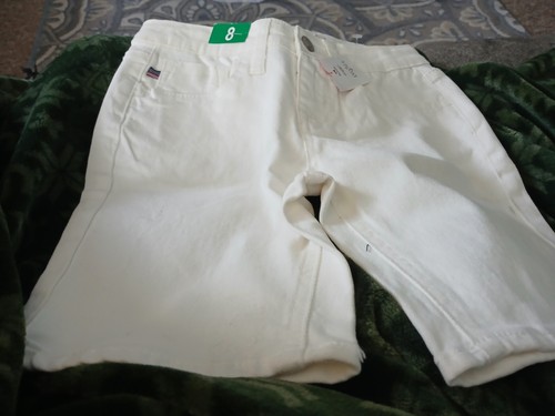 VIGOSS Girls size 8 BERMUDA White Jean Shorts Regular Rise New THE THOMPSON - Picture 8 of 8