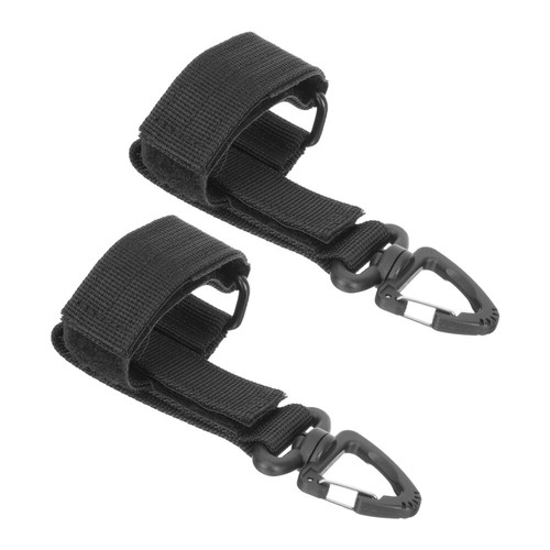 2PCS Glove Holders Multi-function Glove Leashes Camping Molle Straps Black