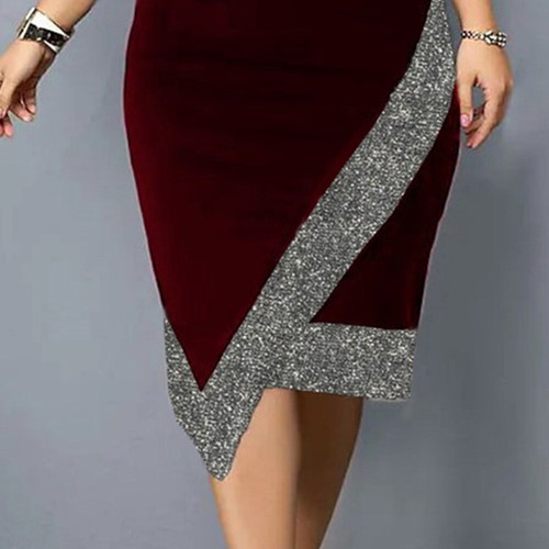 Plus Size Womens Floral Mesh Midi Dress Ladies Evening Cocktail Party Ball Gown - Picture 14 of 18
