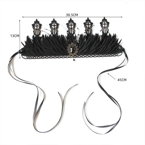 King Crown Gothic Bridal Tiara Headband Princess Girls Crown Garland Accessories - Picture 11 of 43