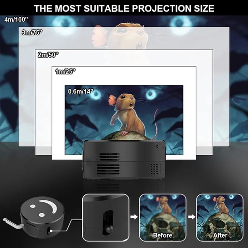 Q2 Mini Projector Micro Portable Home Media Sync Android ios SmartPhone Via USB - Picture 7 of 14