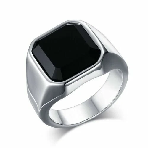Black Agate Rings for Men