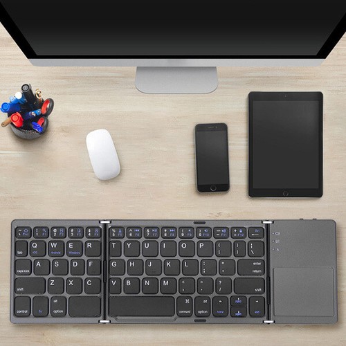Portable Mini Folding Bluetooth Keyboard Foldable Wireless for phone Tablet ipad - Picture 12 of 12