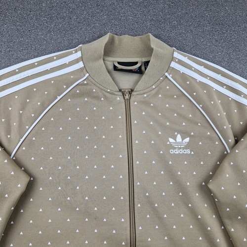 Adidas Jacket Mens Medium Brown Pharrell Williams Bomber Track Top Hu Huking - Picture 3 of 12