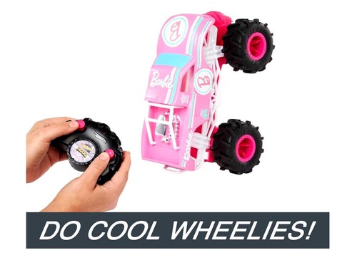 Hot Wheels Barbie Monster Truck RC Battery-Powered Remote-Control Toy Truck 1:24 - Picture 5 of 6
