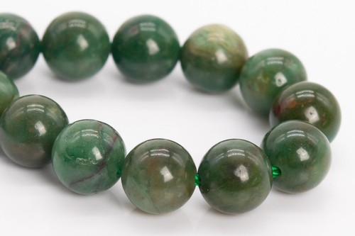Cuentas sueltas redondas de piedras preciosas de jade africano verde natural grado AAA 6-7/8 MM - Imagen 10 de 10