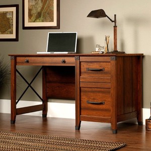 Craftsman-Mission-Shaker-Desk-w-Wrought-Iron-New-Made-in-USA
