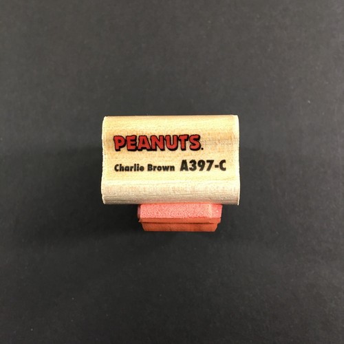 Peanuts Charlie Brown Rubber Stampede Wood Mounted Rubber Stamp USED - Picture 3 of 6