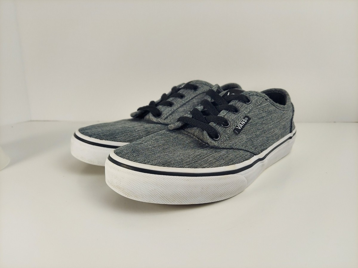 Vans Off The Wall Canvas Shoes Gray Low Top Lace up Sneakers US