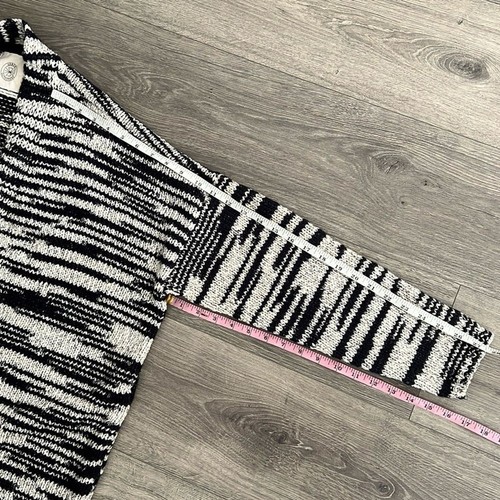 URBAN OUTFITTERS Vail Cárdigan Pequeño Gran Tamaño Rayas Azul Marino Beige Lana Tejido - Imagen 11 de 12