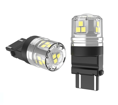 LED 15W 3057 Red Two Bulbs Light Brake Stop Tail Parking Replacement Upgrade JDM - Picture 7 of 17